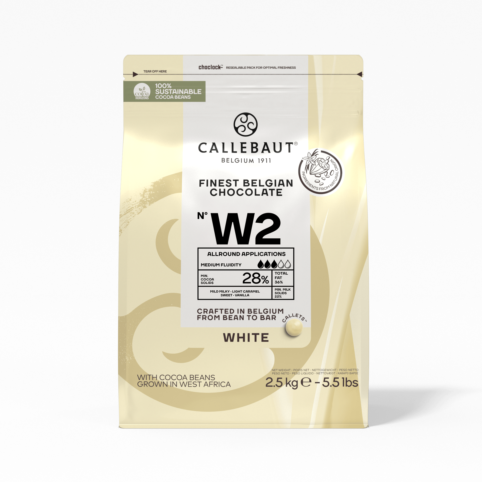 Wei&szlig;e Schokolade Kuvert&uuml;re Callets Rezept W2, , small