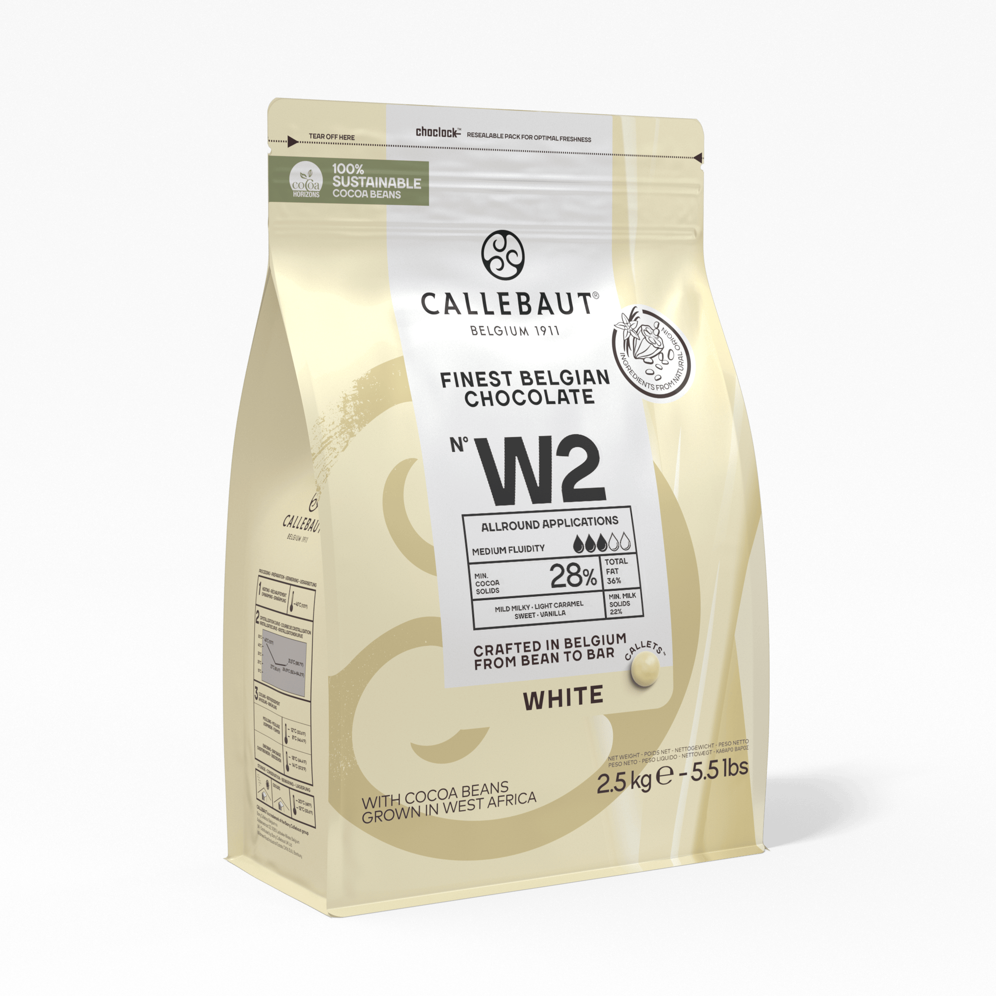 White Chocolate Callets: Recipe N W2, , large