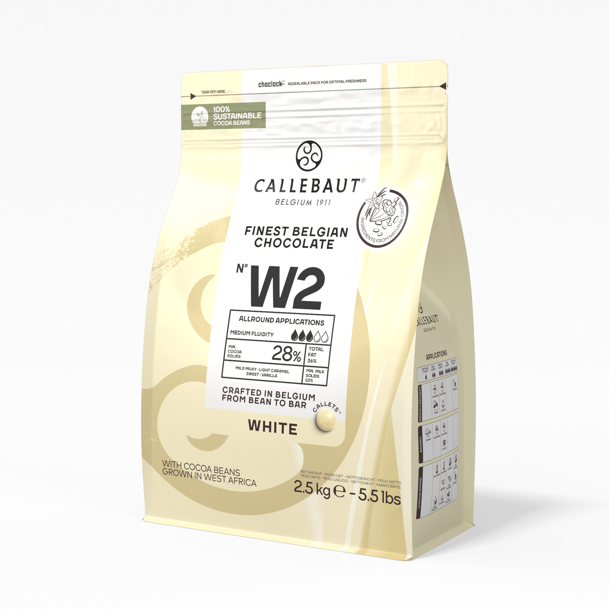 Wei&szlig;e Schokolade Kuvert&uuml;re Callets Rezept W2, , small